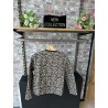 VESTE A BOUTON MOTIF LEOPARD