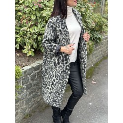 MANTEAU LONGUE LEOPARD