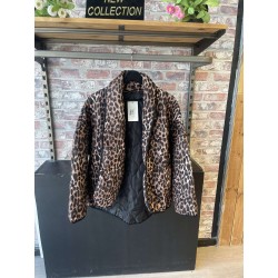 VESTE MATELASSE  MOTIF LEOPARD