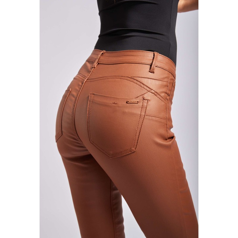 PANTALON TOXIK TAILLE BASSE SIMILI CUIR