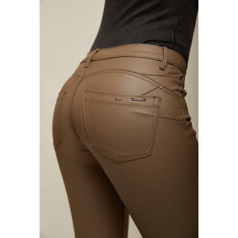 PANTALON TOXIK TAILLE BASSE SIMILI CUIR