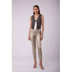 PANTALON TOXIK TAILLE BASSE SIMILI CUIR