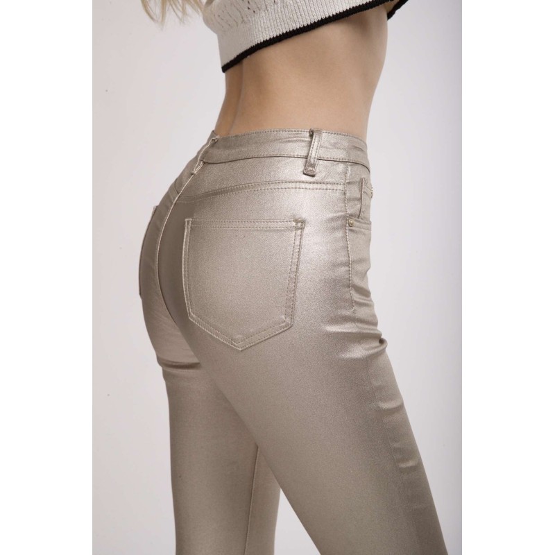 PANTALON TOXIK TAILLE HAUTE SIMILI CUIR