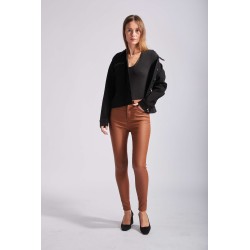 PANTALON TOXIK TAILLE HAUTE SIMILI CUIR