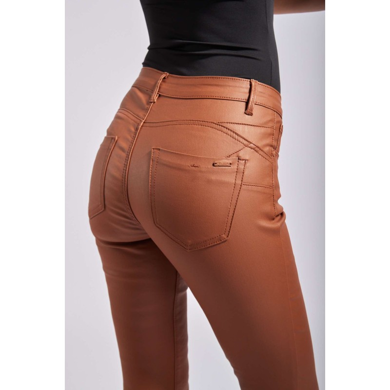 PANTALON TOXIK TAILLE HAUTE SIMILI CUIR