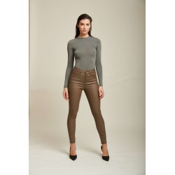 PANTALON TOXIK TAILLE HAUTE SIMILI CUIR