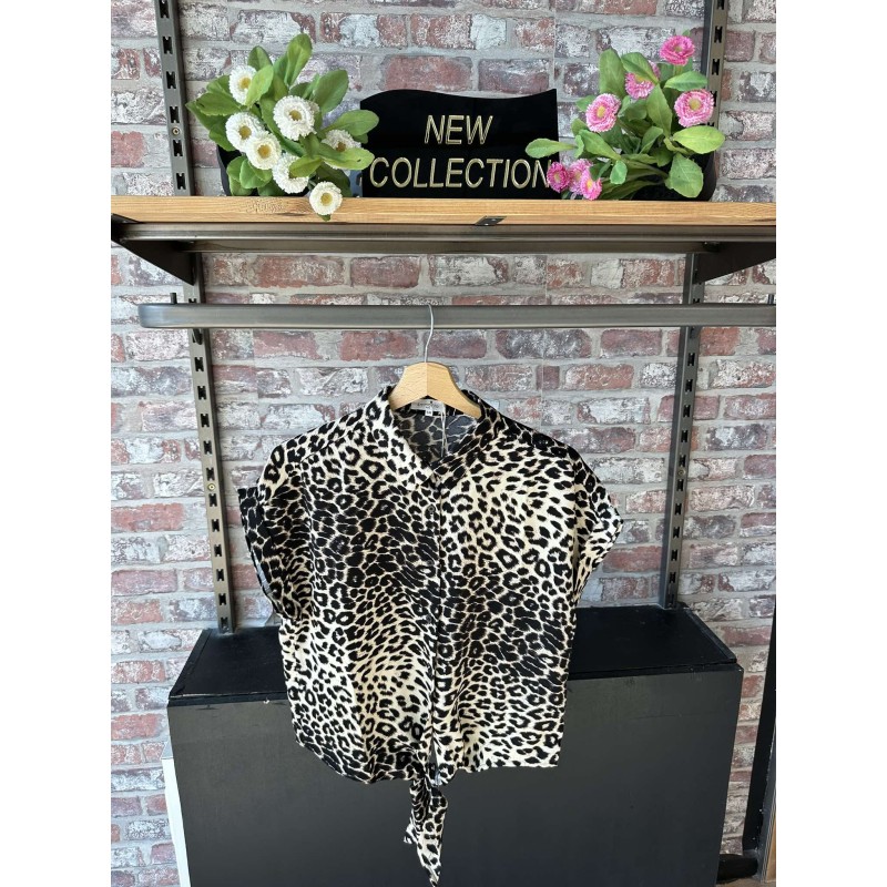 BLOUSE MOTIF LEOPARD