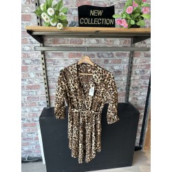 ROBE COURTE MOTIF LEOPARD