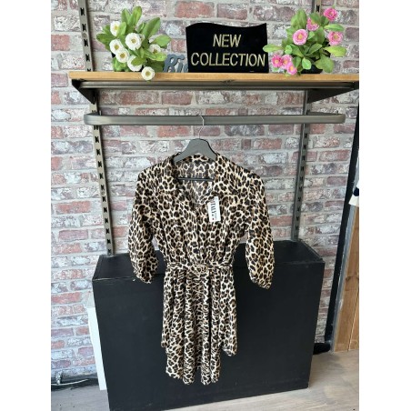 ROBE COURTE MOTIF LEOPARD