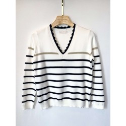 PULL COL V LIGNE